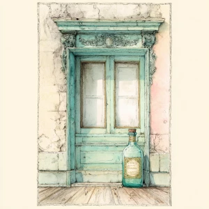 Print-ready junk journal page, A4 portrait, 300 DPI. Watercolor-...