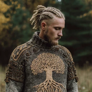 This image shows a man  with a beard blonde hair. wearing an int...