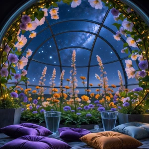 Inside the Floraglass Observatory, a flawless glass dome unveils...