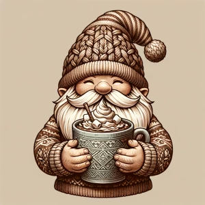 Edit this image: keep the gnome’s body, hat, beard, sweater, col...