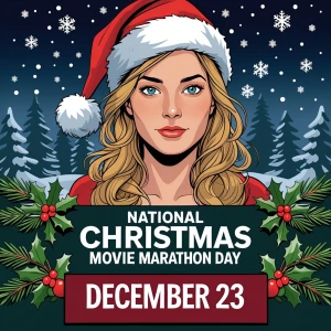 Banner states, 
“National Christmas Movie Marathon Day
December...