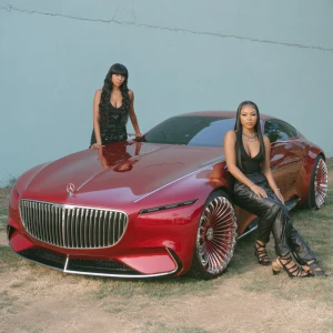 This is a photograph featuring two beautiful African American wo...