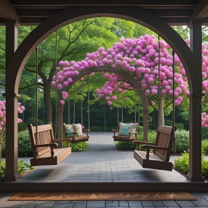 Garden Swing Arch Porch

A back porch framed by a giant garden a...