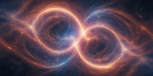 A dazzling fusion of cosmic entities, swirling together in a kal...