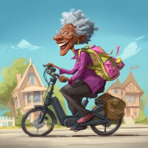 Create a caricature cartoon like character of a elderly African...