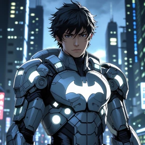 make a combination of izuku midoriya tech armor and combine with...