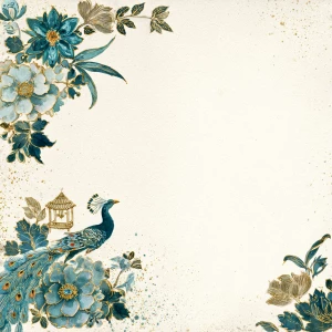 Upper-left corner: small octagonal gazebo cameo (gold filigree)...