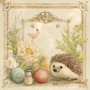 Print-ready junk journal page, A4 portrait full-bleed, 300 DPI....