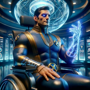 "Create a photorealistic image merging this man's facial feature...