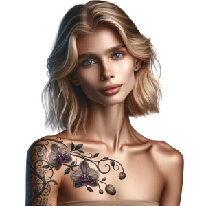 An ultra realistic full body photo of a tanned blonde fit young...