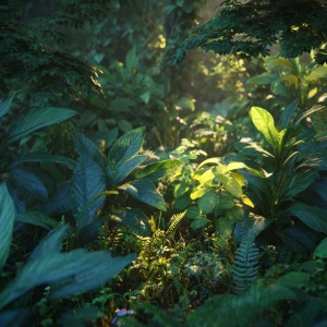 Generate a detailed and realistic image of a dark green early mo...