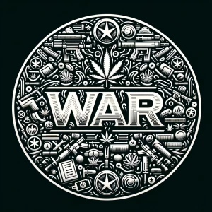 Cannabis forming the word war
