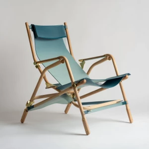 Chaise articulée qui se porte en vêtements design turquoise Gree...