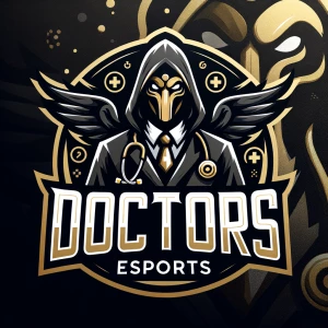 Create a premium, flat 2D esports logo for a professional team c...