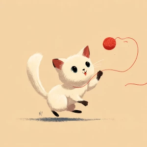 cute cat playing