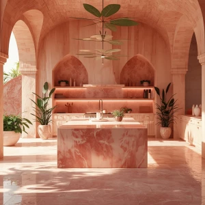 Imagine a tranquil and fantastical setting in the Coralstone Hea...