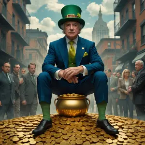 Generate a detailed and vivid image depicting billionaires in Am...