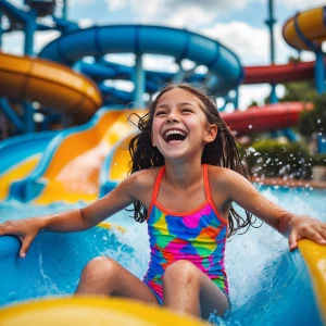 A teenage girl enjoying a day filled with laughter and excitemen...