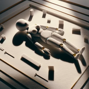 Stop motion animation made with a handmade foam paper doll, visi...