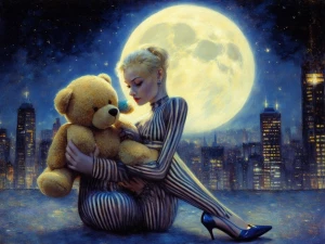 "Dreamy nocturnal scene, Artwork by Clive Barker, a captivating...