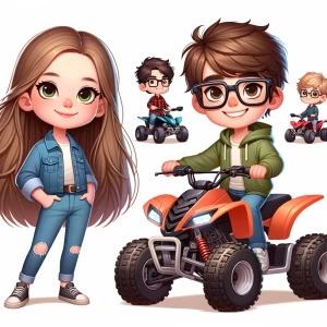 La niña morena q sea güera con cabello largo y que agregues a ot...