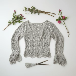 Craft an exquisite flat lay arrangement showcasing intricately h...