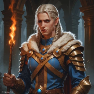 एक भव्य Epic Fantasy portrait 9:16 दृश्य, एक प्राचीन आश्रम के मध...