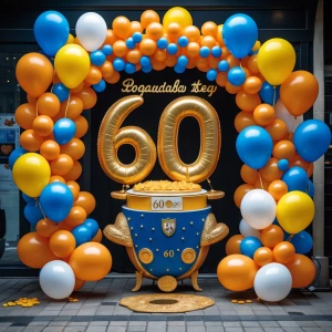 3д открытка на юбилей 60 лет. с надписью поздравляю тебя венера...