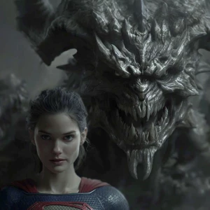Superman female demon monstrous hideous.