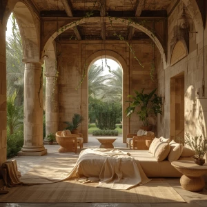 Bedroom 4 – Garden Tomb Room: A tranquil open-air sanctuary blen...