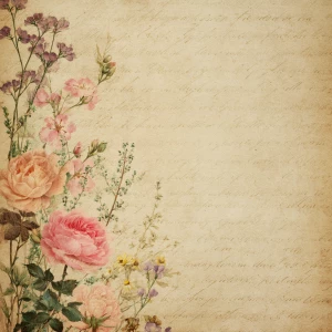 vintage floral stationery style background, A4 vertical, 300 dpi...