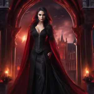 A BREATHTAKING DARK FANTASY BOOK COVERFEATURING A SEDUCTIVE VAMP...