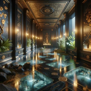 Basement – The Hidden Temple Lounge: Beneath the mansion lies a...