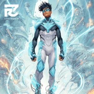 Jorge Jimenez 2025 DC best-selling comic cover style. Full-body...