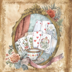 Print-ready junk journal page, A4 portrait full-bleed, 300 DPI....