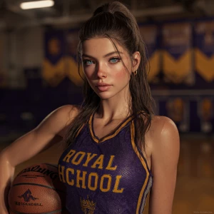 Generate an ultra-realistic full-body portrait of Madison, the c...