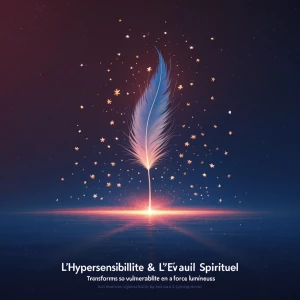 Le Visuel : Un fond dégradé partant d'un bleu nuit profond (en b...