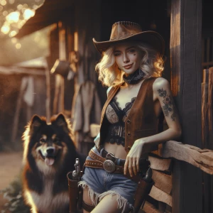 Ultra-realistic 8K full-body vertical portrait (9:16) of a blond...