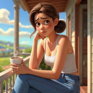 [Isabela], [25-year-old woman], 
[hair tied back with loose str...