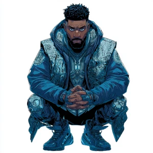 Create a digital art style concept illustration of a powerful bl...