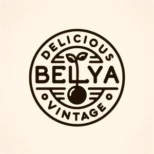 Genera logo minimalista con solo las palabras BelYa Delicious vi...