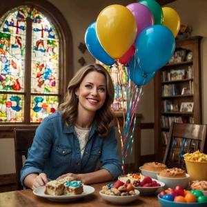 Illustrate a vibrant cartoon scene for Shannon's birthday on Jan...