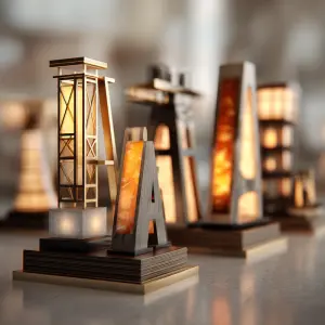 Create three-dimensional icons for the website of a company prod...