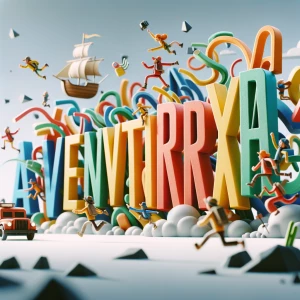 An intro with the letters to "Äventyrarna" jumping around and at...