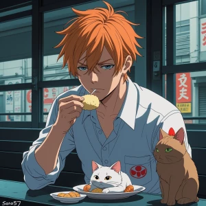 Creer une image de Mikey de Tokyo Revengers 

Il est assis sur u...