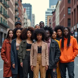 Realistic, 4K promo photos  of a vibrant coalition of twelve exc...