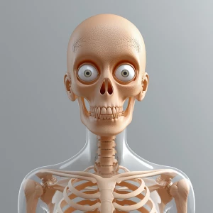 high-quality 3D medical animation style render of a realistic be...