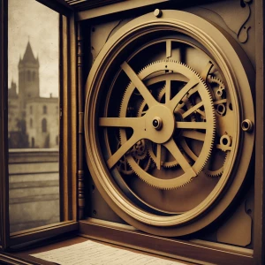 Open Clock Mechanism – Right Margin
open Victorian clock showing...