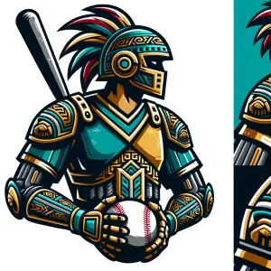 A modern Aztec inspired warrior uniform like a mix between ancie...