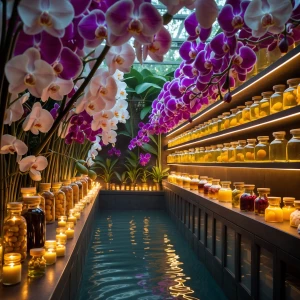 Orchid-Wall Dream Pantry: A fragrant retreat where every wall is...